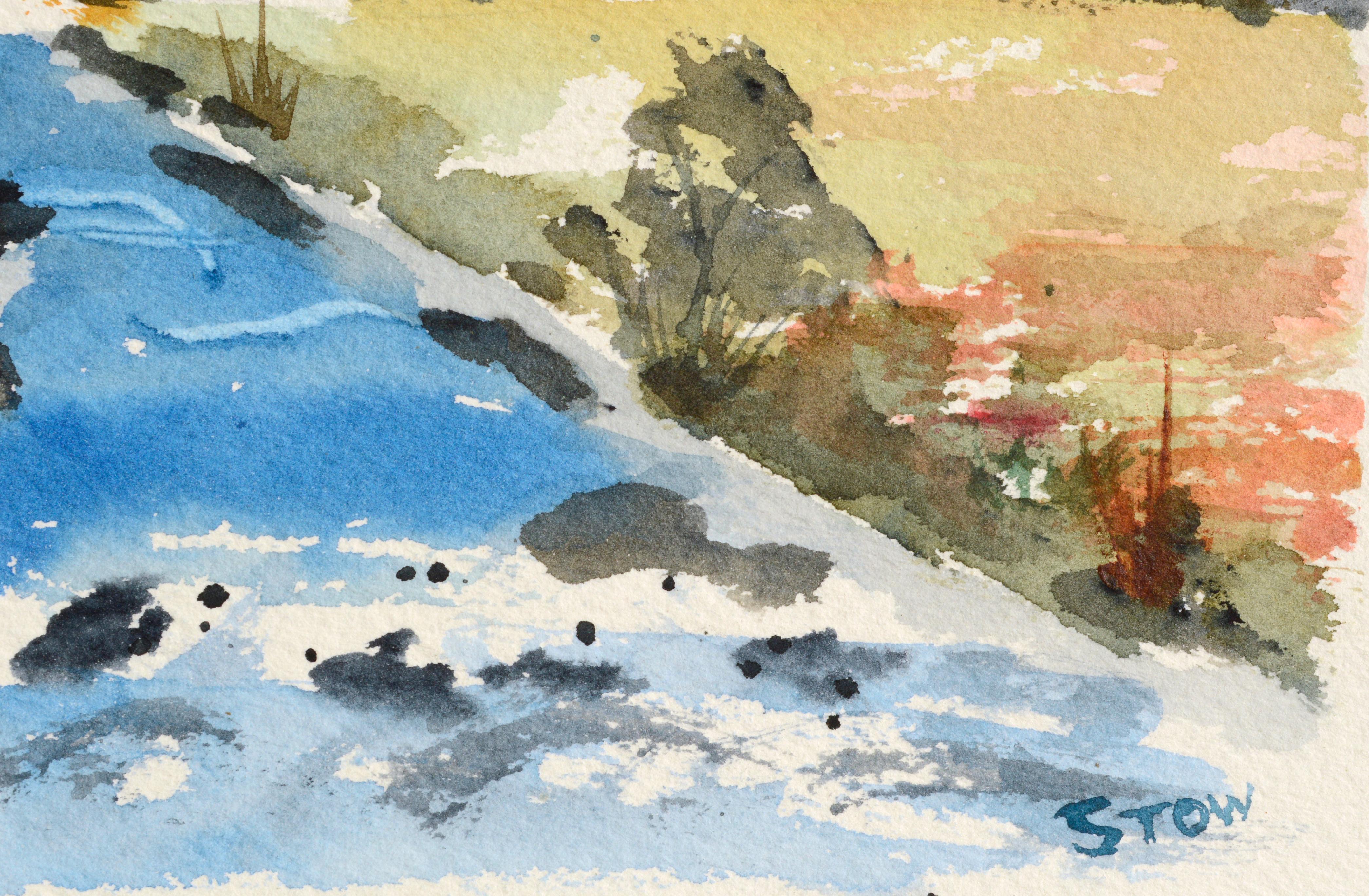 Fluss im Herbst - Landschaft im Angebot 1