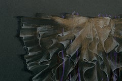 Kimono of White Lace and Purple & Red Ribbons