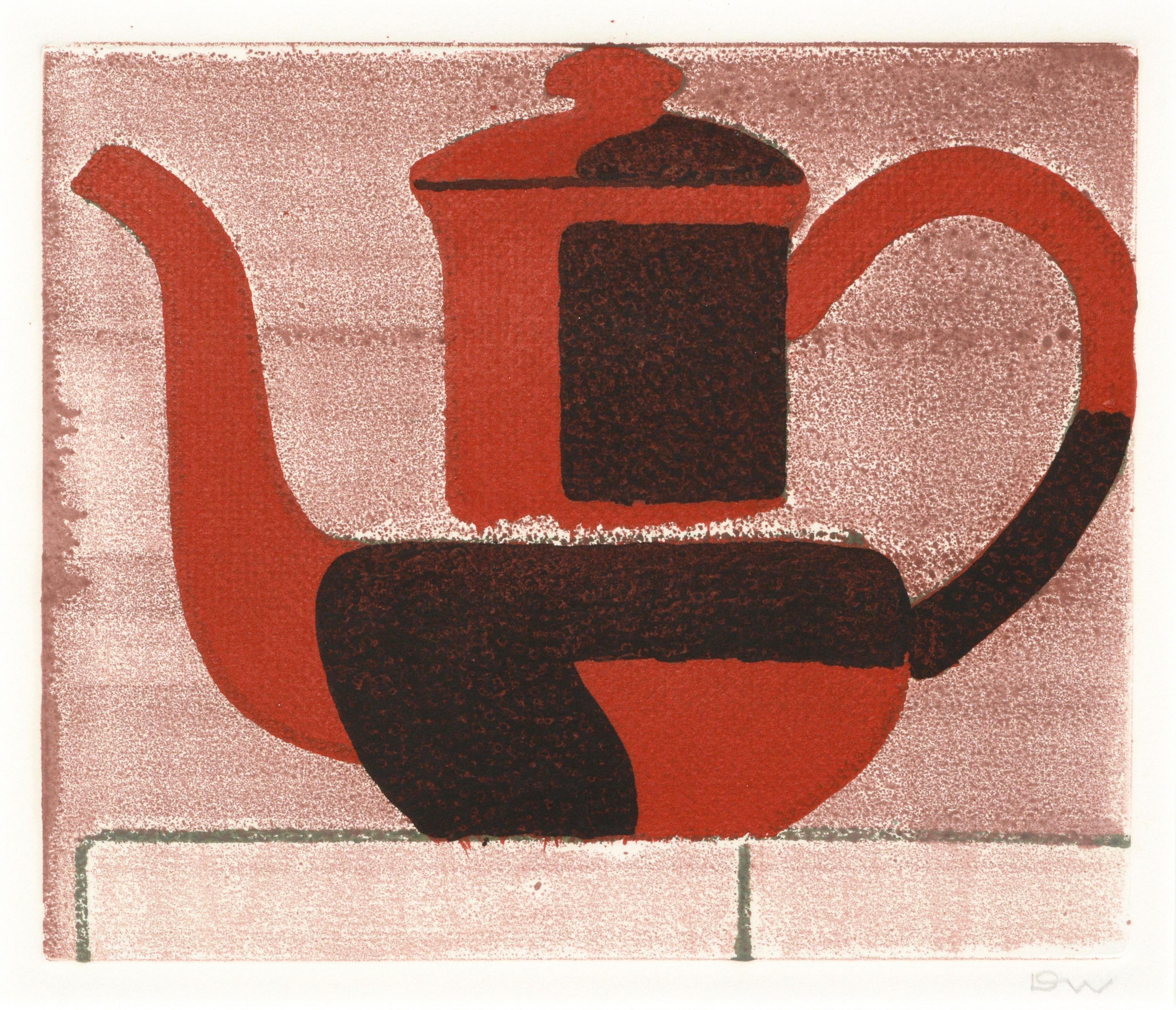 Two Red Teapots Still Life Modern by Don Weygandt 1