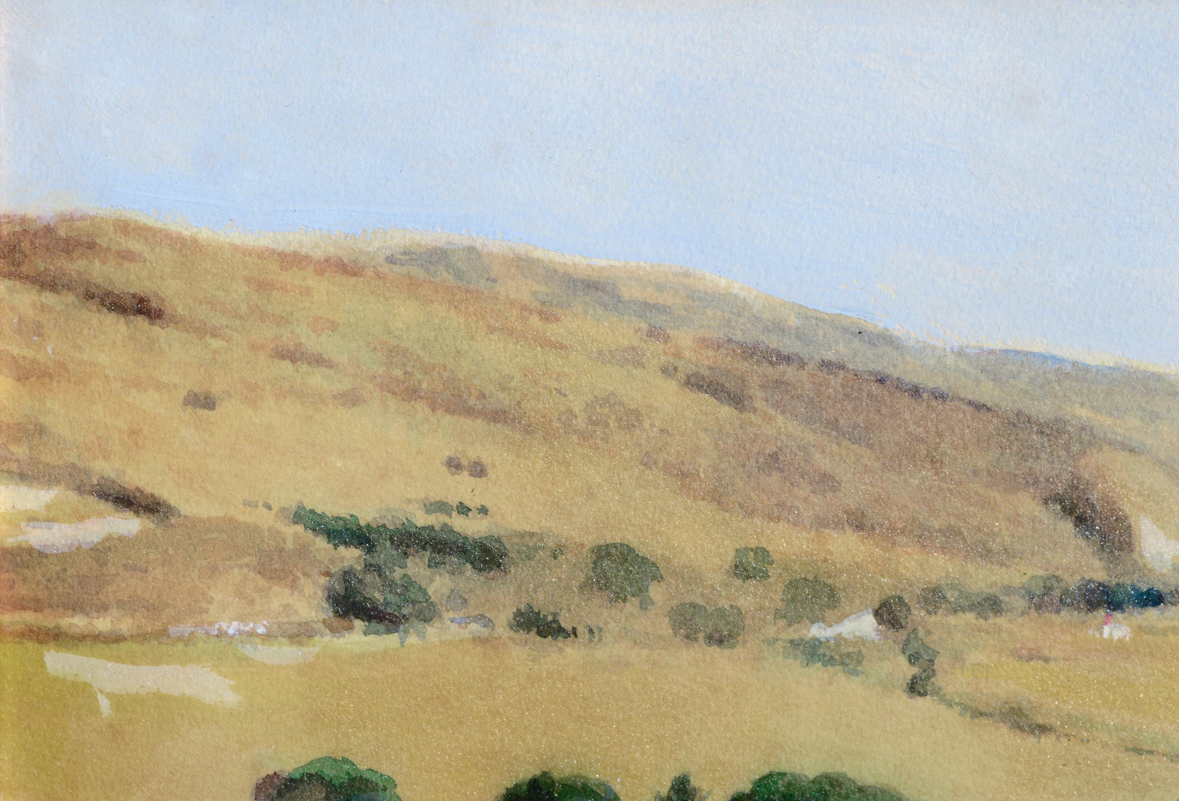 Bauernhof im Valley - Wisconsin-Landschaft aus der Mitte des Jahrhunderts (Amerikanischer Impressionismus), Art, von Alfred Schneider