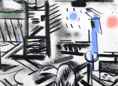 Mid Century Abstracted Industrial Cityscape