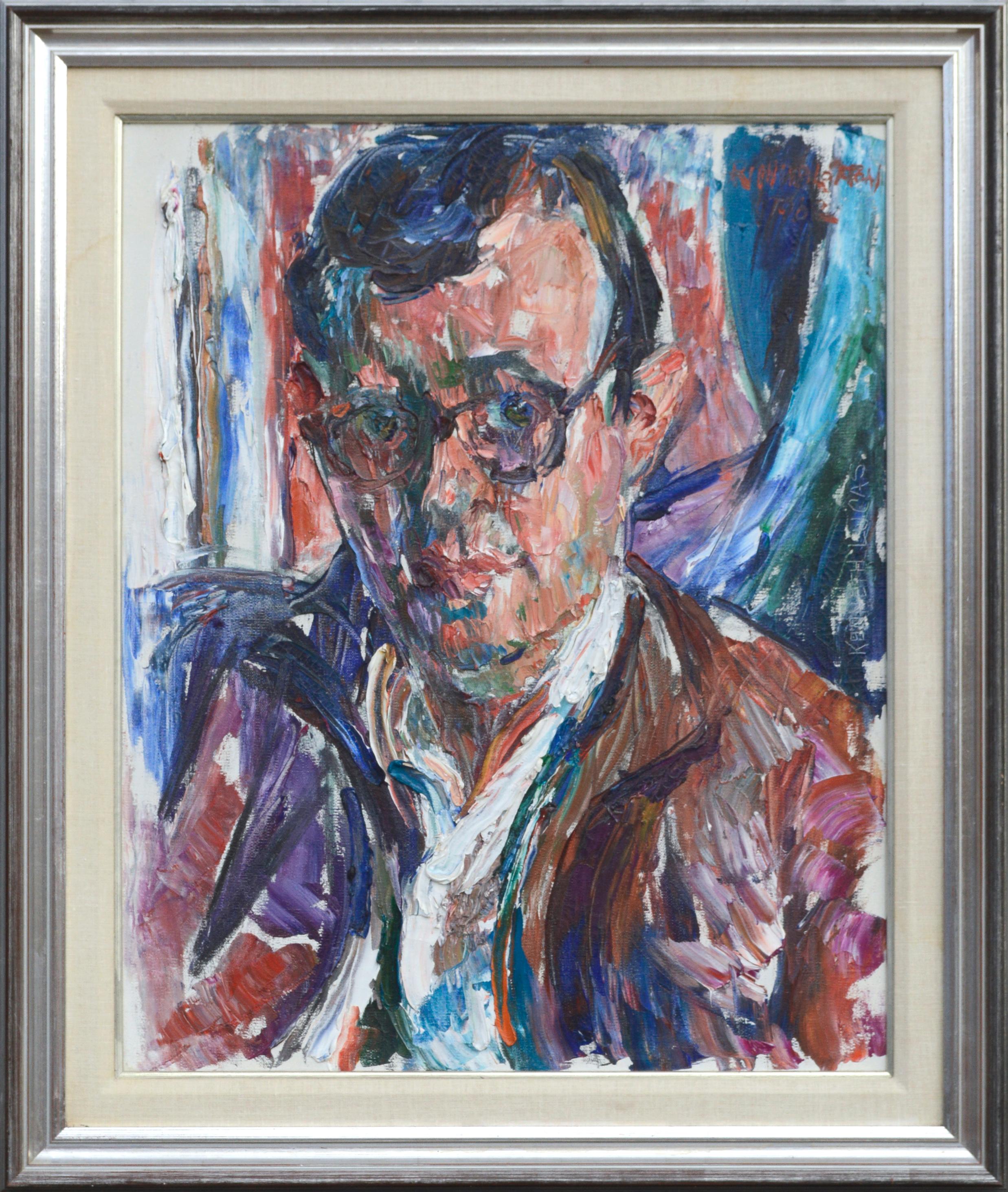Mid-Century Expressionist Portrait of Kenneth Lucas by Richard Lofton, 1962 