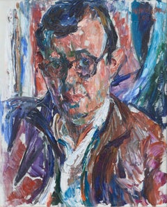 Portrait expressionniste du milieu du siècle dernier de Kenneth Lucas par Richard Lofton, 1962