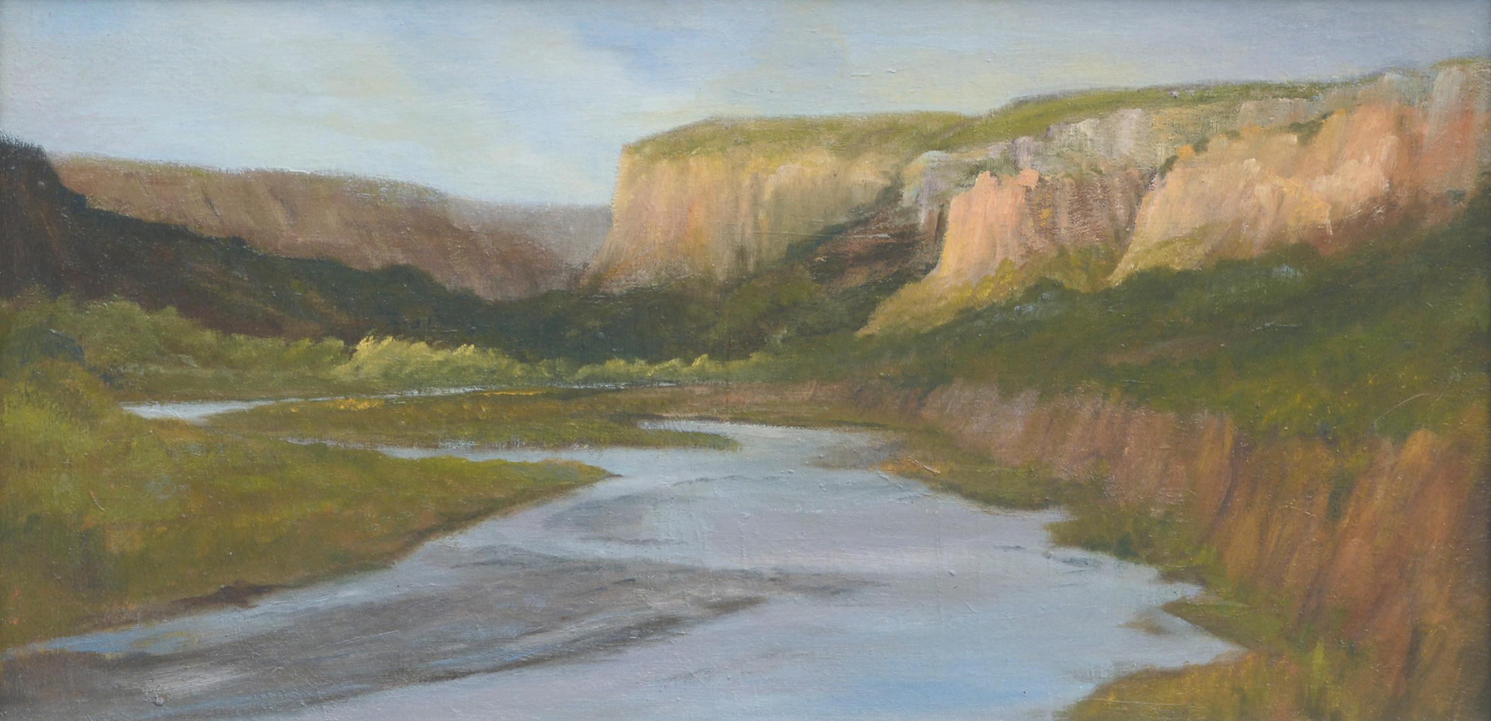 The River Mouth - Landscape - Painting by Kenneth Lucas
