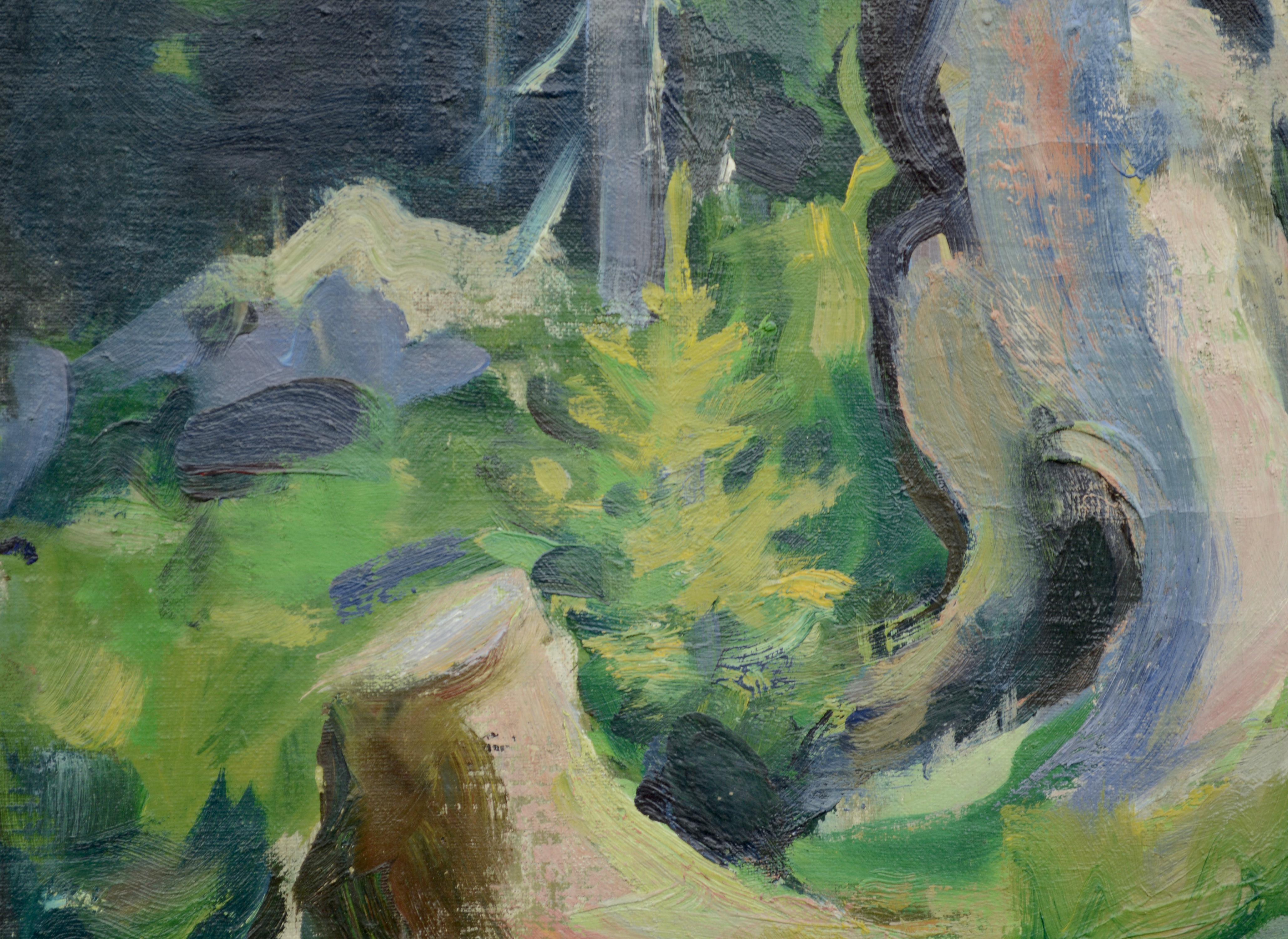 forest clearing painting