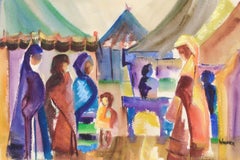 Buntes Marktplatz, modernistisches abstraktes figuratives Shakespeare-festival