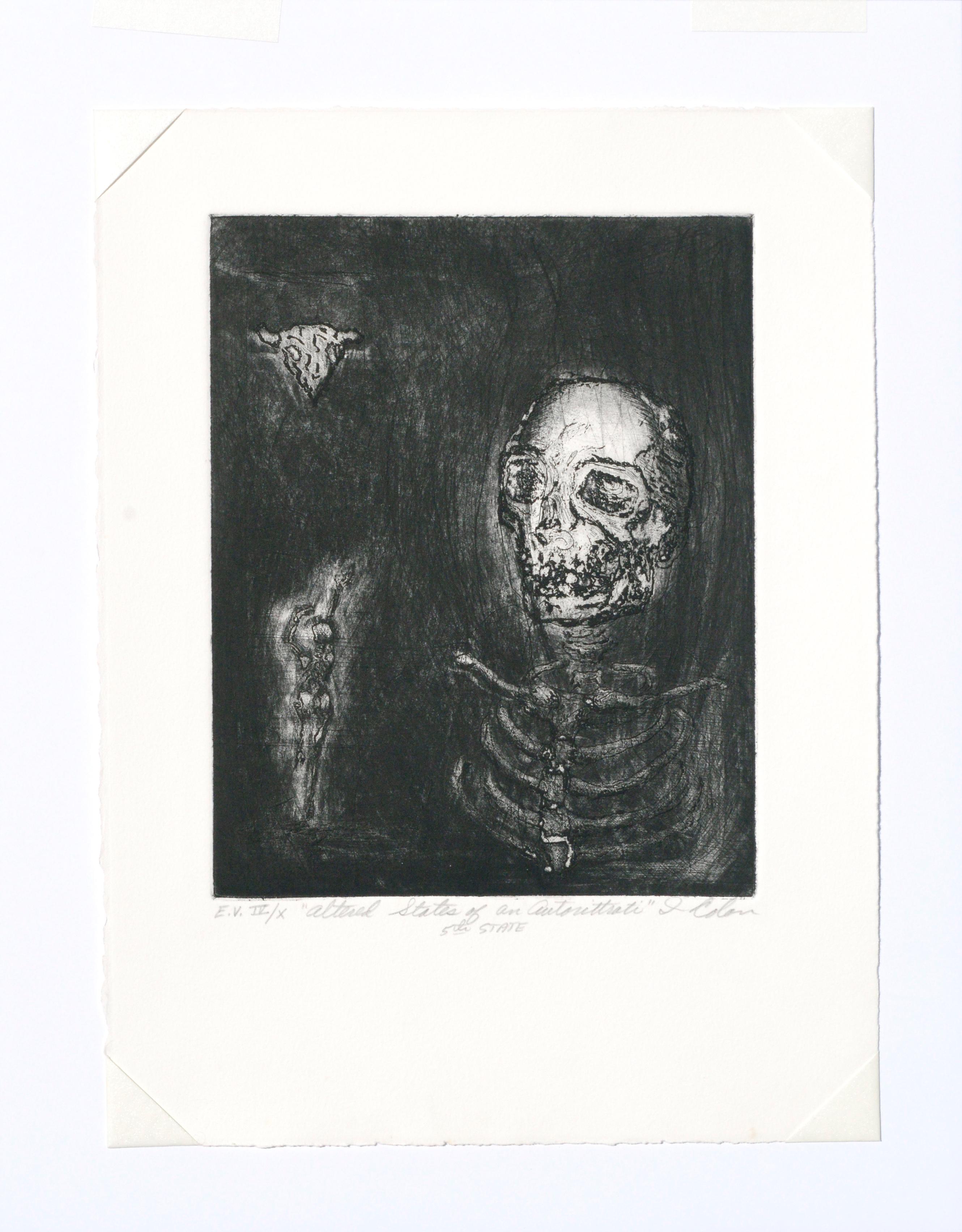 « Altered States of an Autorittrati », lithographie squelette en édition limitée  en vente 2
