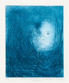 "Stati alterati di un Autorittrato" 3° Stato, Autoritratto blu modernista