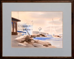 "At the Princess Louise, Redondo Beach" - Maritime Landscape Watercolor