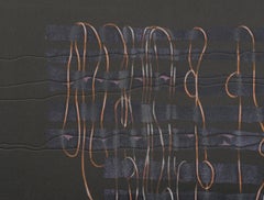 Blue and Bronze Kimono - Hand Augmented Collotype