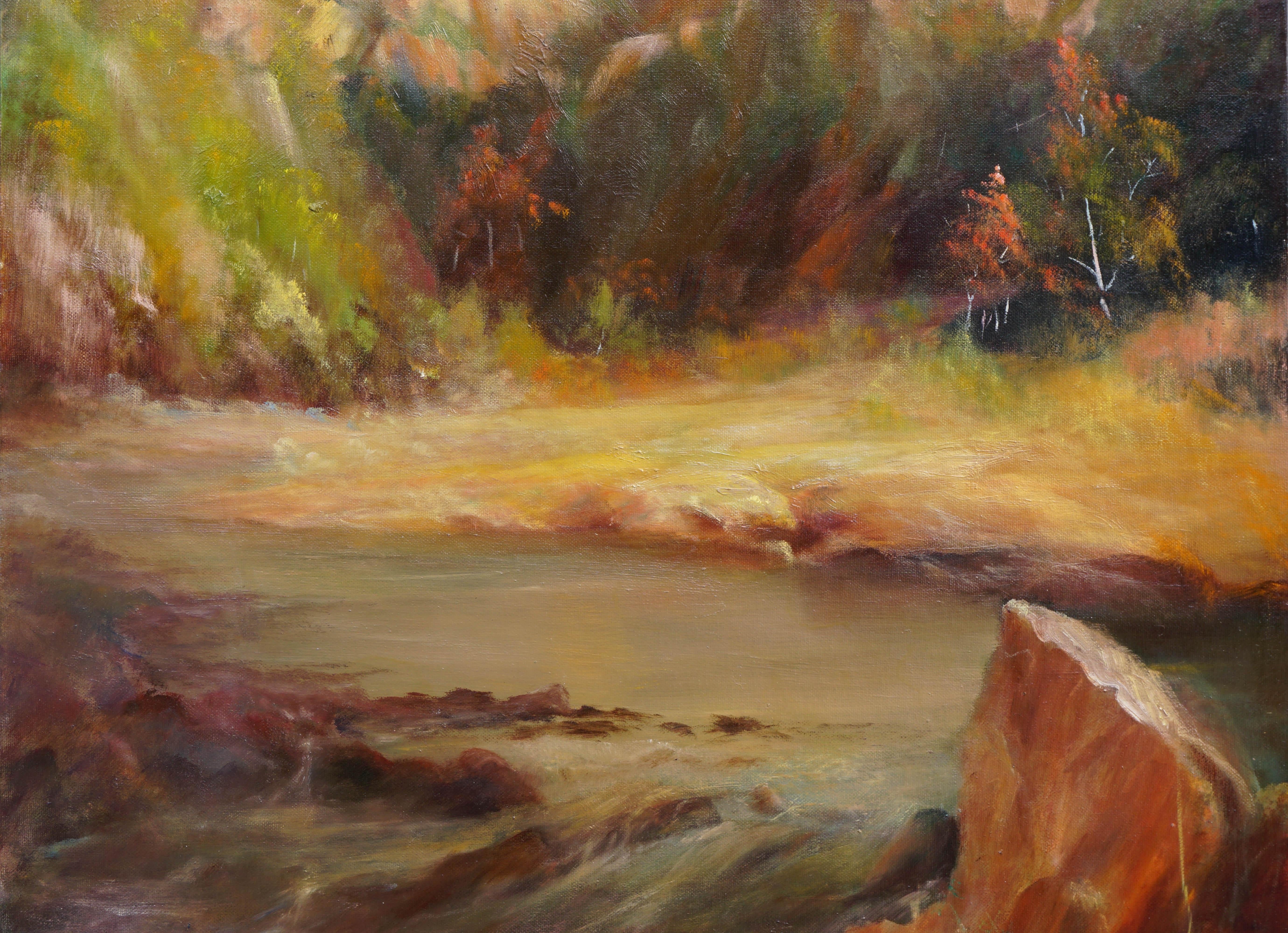 Des roches rouges de Sedona, paysage du sud-ouest du désert  - Painting de Kenneth Lucas