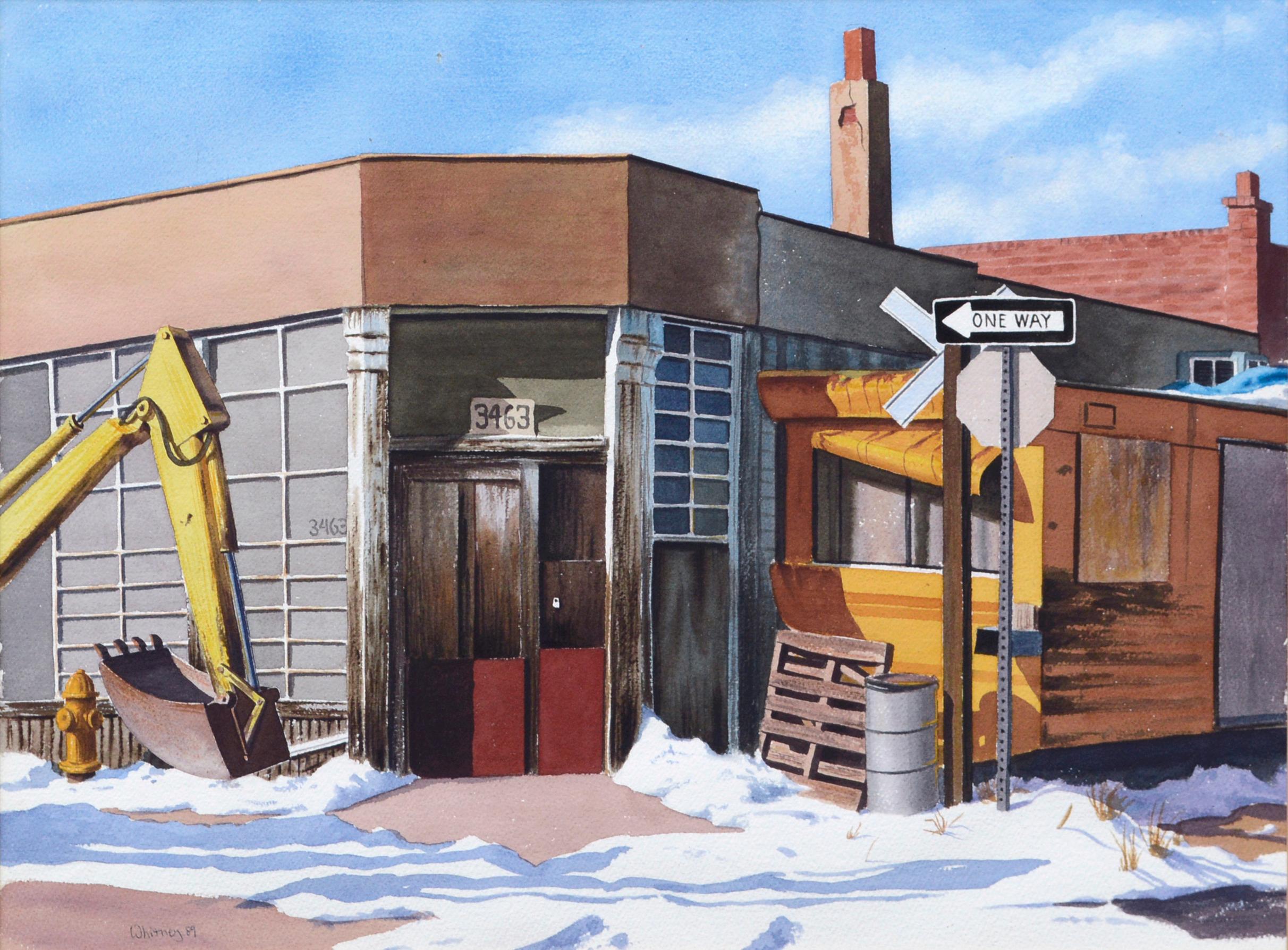 Industrial Landscape in the Snow - Art by Whitney