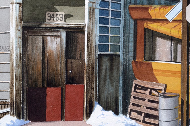 Whitney Industrial Landscape in the Snow For Sale at 1stDibs