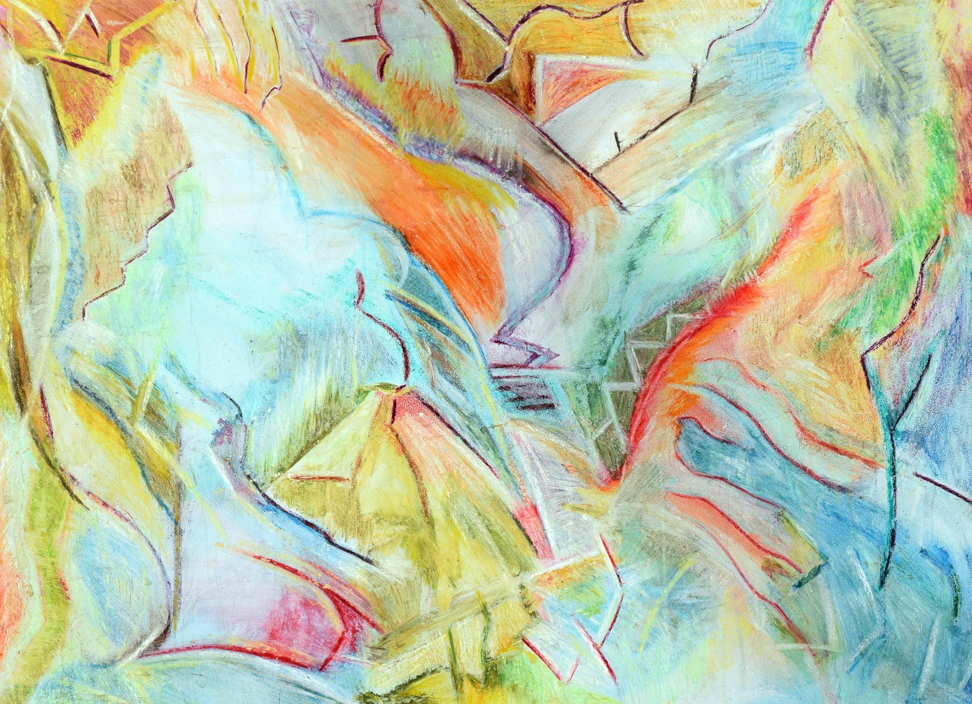 Paesaggio astratto di Berkeley Hills - Painting di J.P. Tipton, Sr.