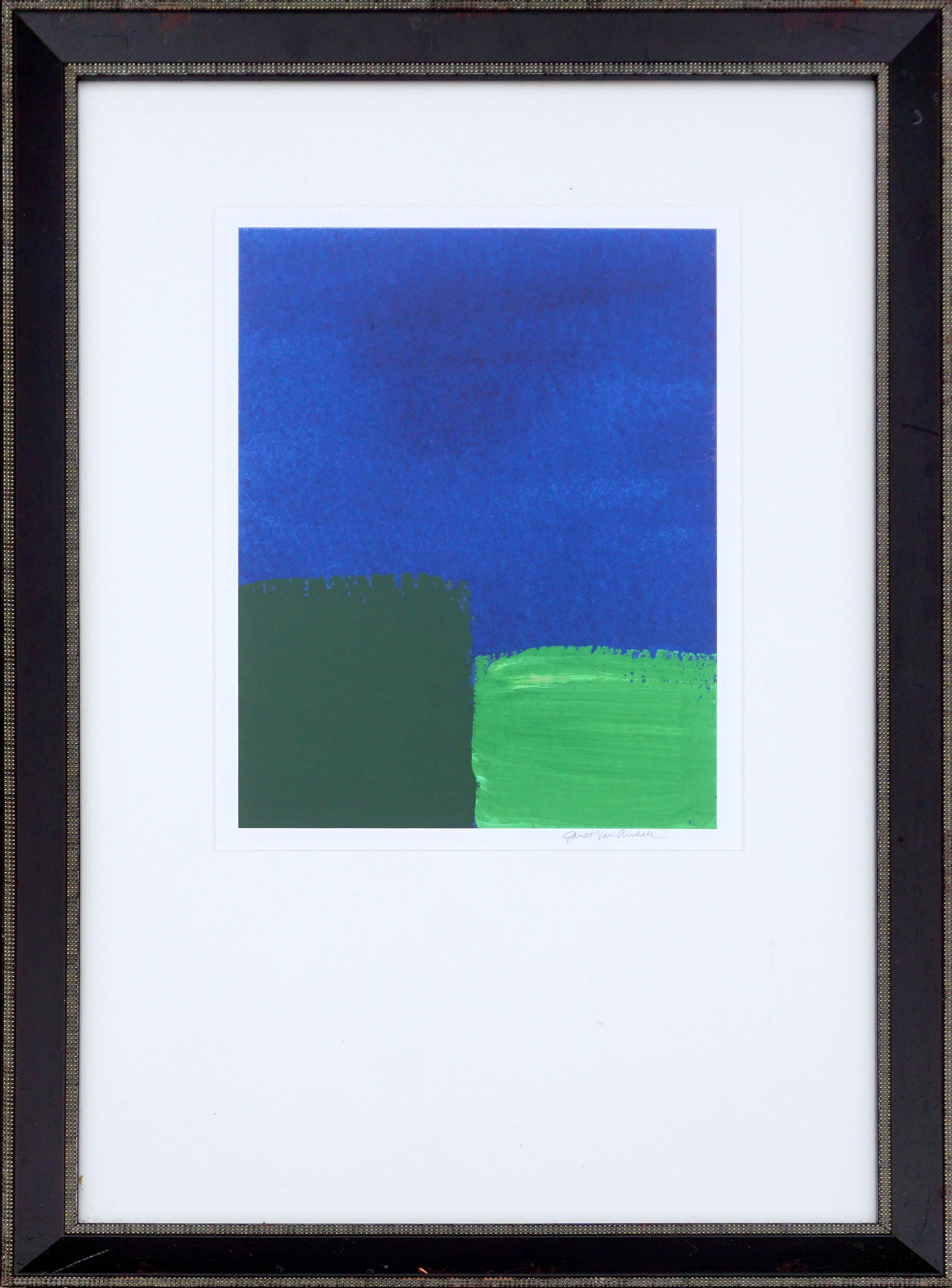 Janet Van Arsdale Color Photograph - Blue & Green Color-field Abstract