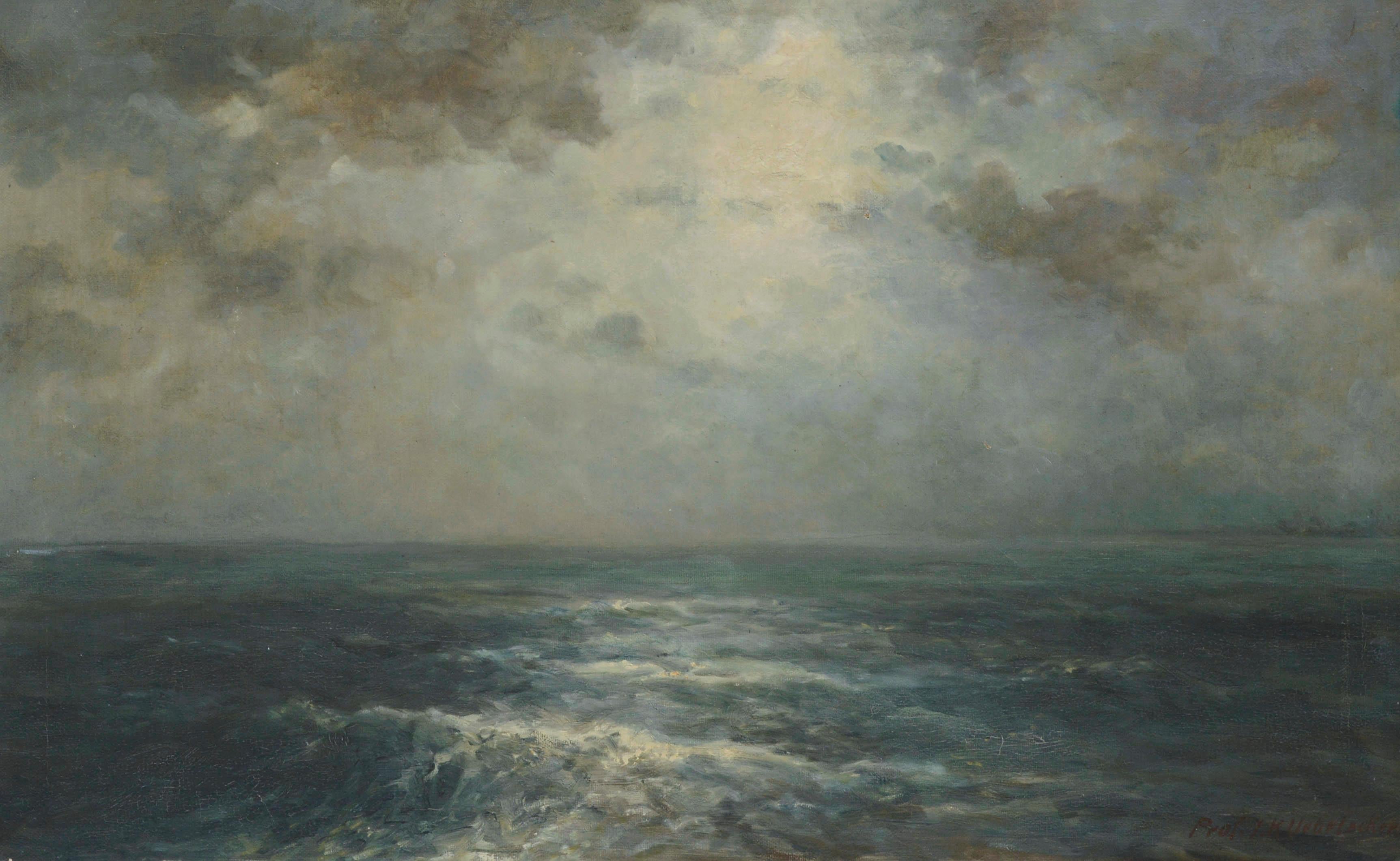Atlantic Ocean Expanse by Joseph Uebelacker 1930 - Painting by Joseph Kurt Uebelacker