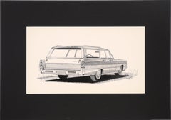 1966 Mercury Commuter Station Wagon, Technical Antique Car Illustration