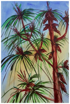 Paisaje de pino blanco de mediados de siglo