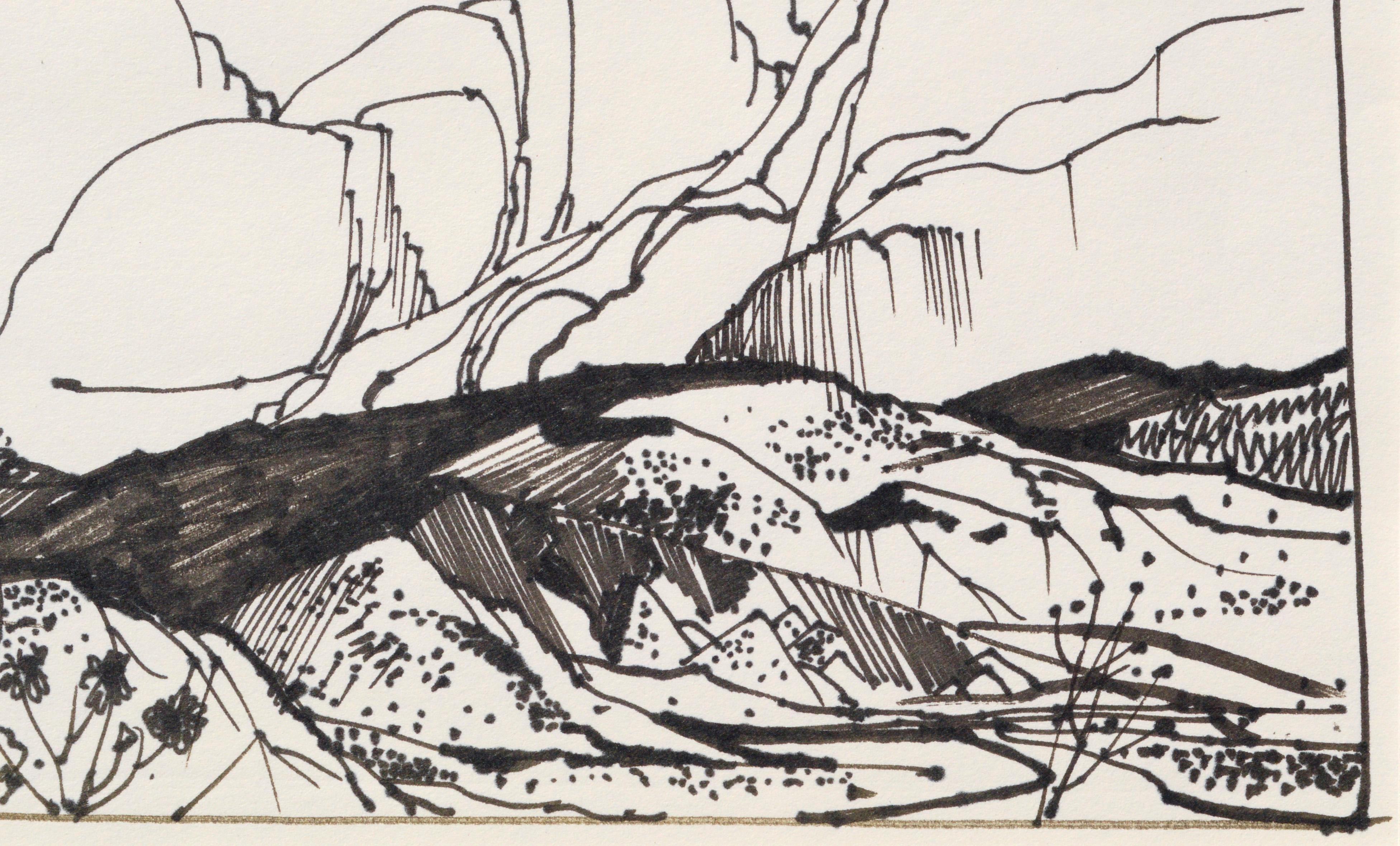 Gran Nube, Paisaje Dibujo Lineal en venta 1