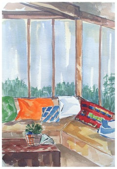 Mid Century Interior -- Living Room View