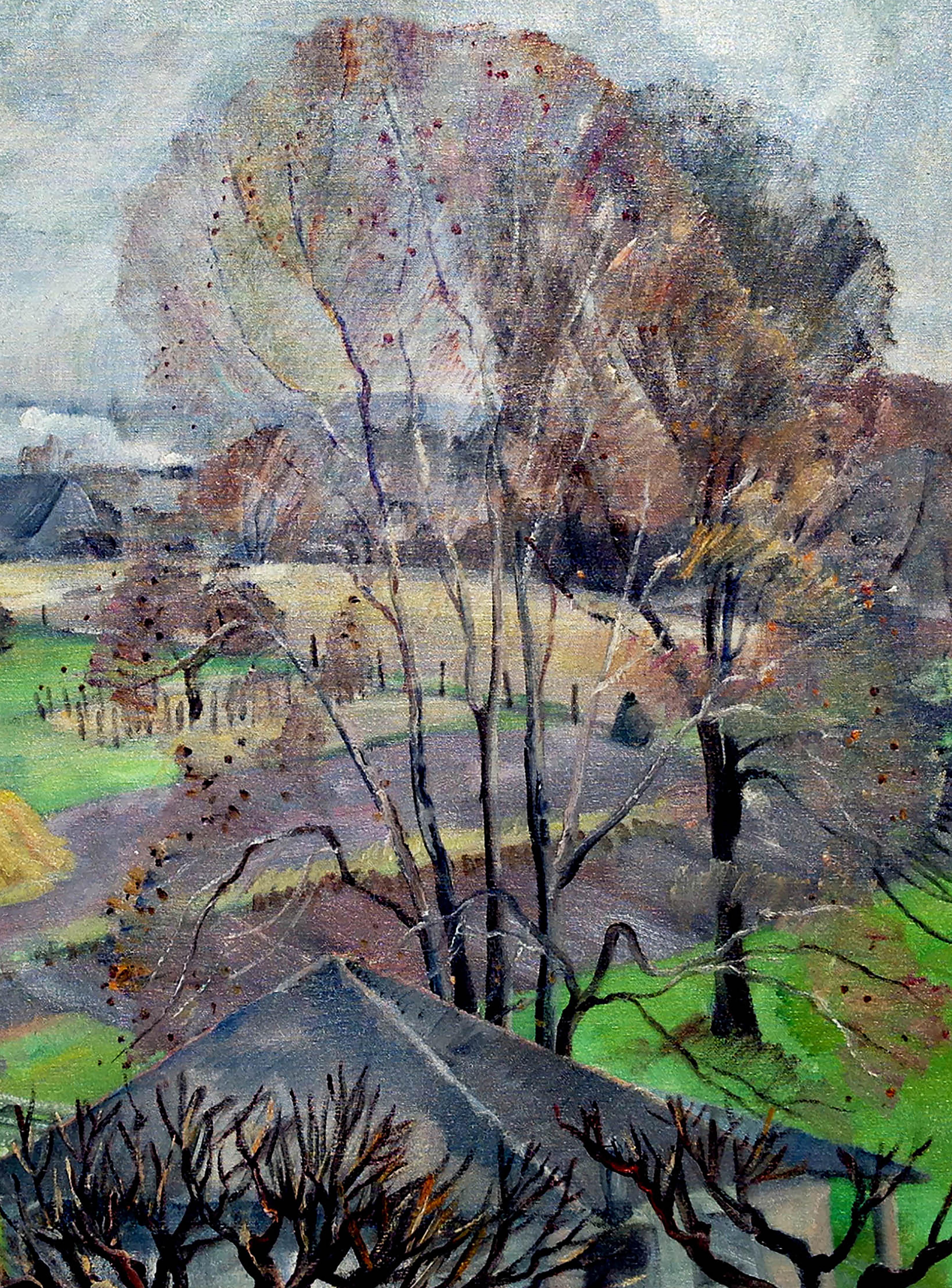Herbst in Barrington County, Illinois Landschaft (Amerikanischer Impressionismus), Painting, von Kathleen Buehr Granger