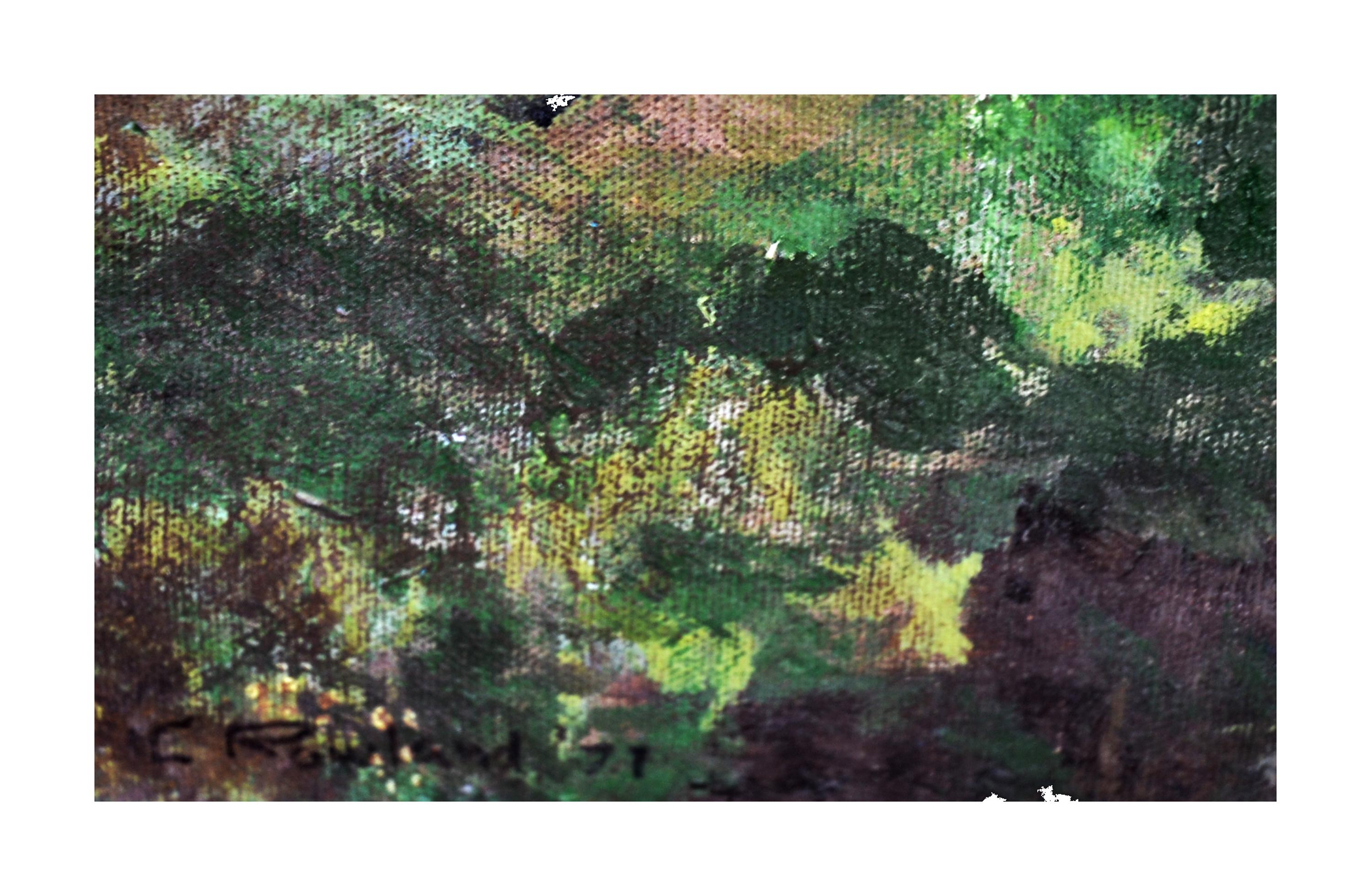 Il paesaggio della vecchia fattoria - Landscape Painting Nero di C Rowland