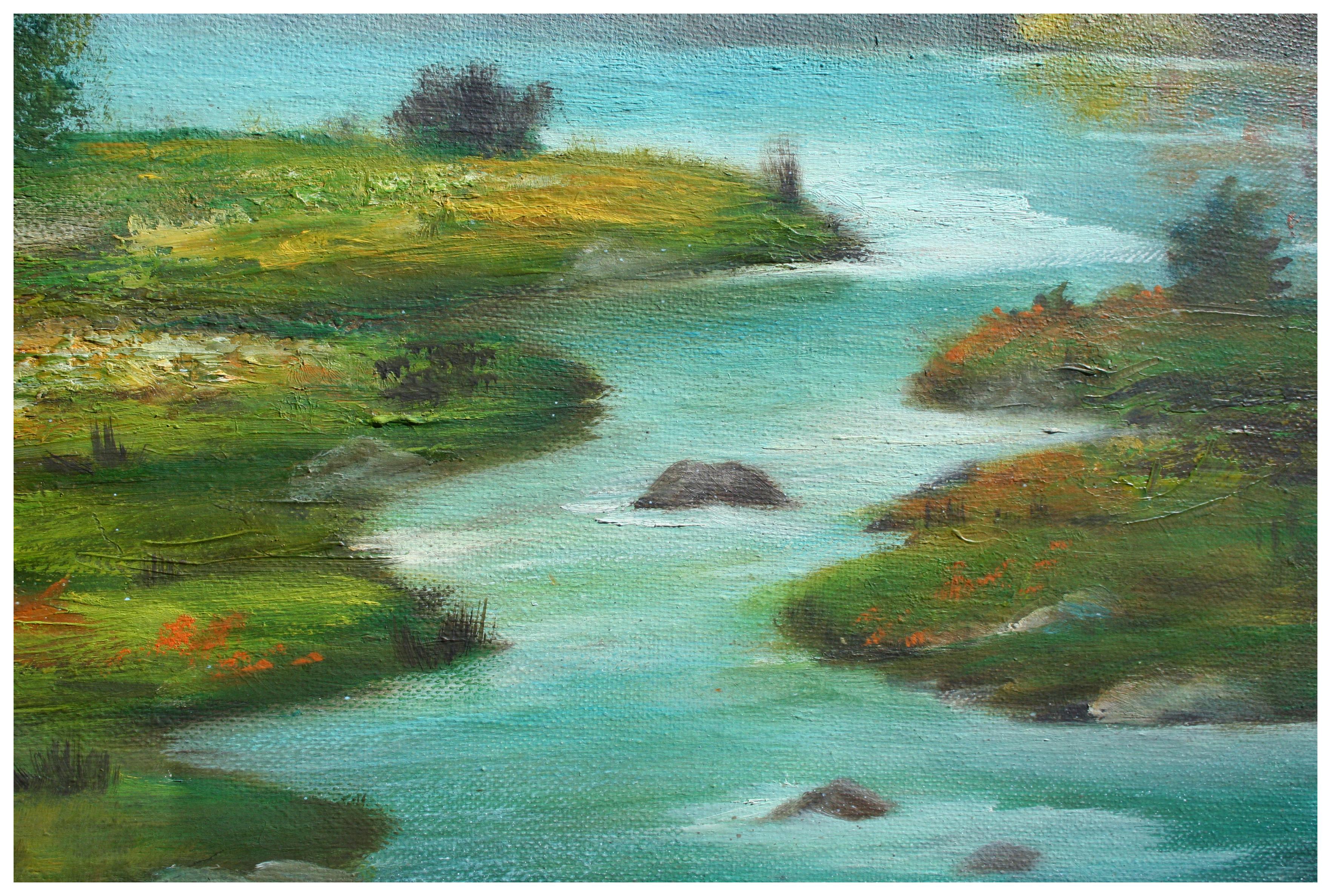 Paisaje sinuoso de mediados de siglo - Painting impresionista estadounidense de Alice Egge