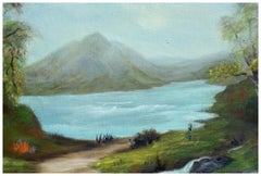 Paysage d'Oasis de montagne de Californie du milieu du siècle dernier