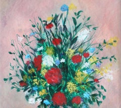 Mid Century Summer Flowers Still Life