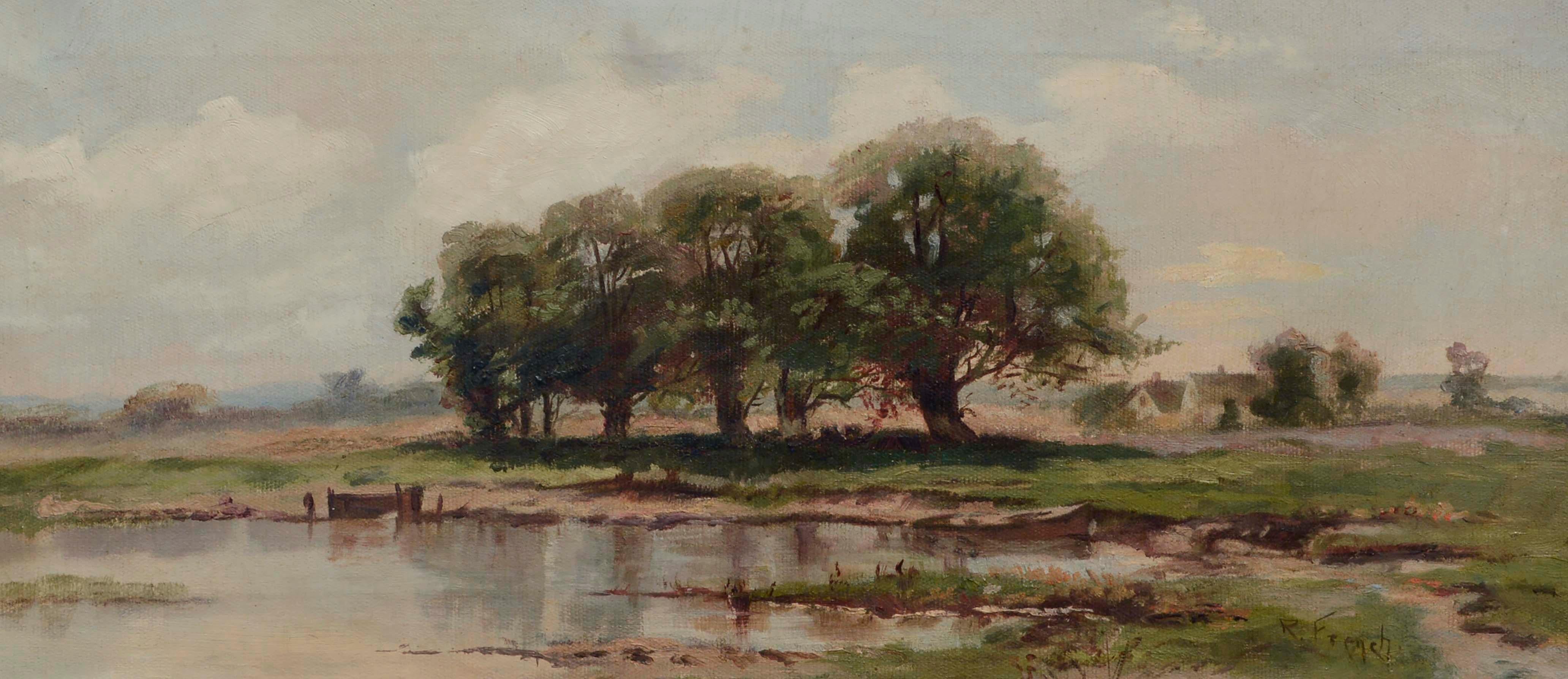Dunnigan, CA Landscape - Painting by Restora French