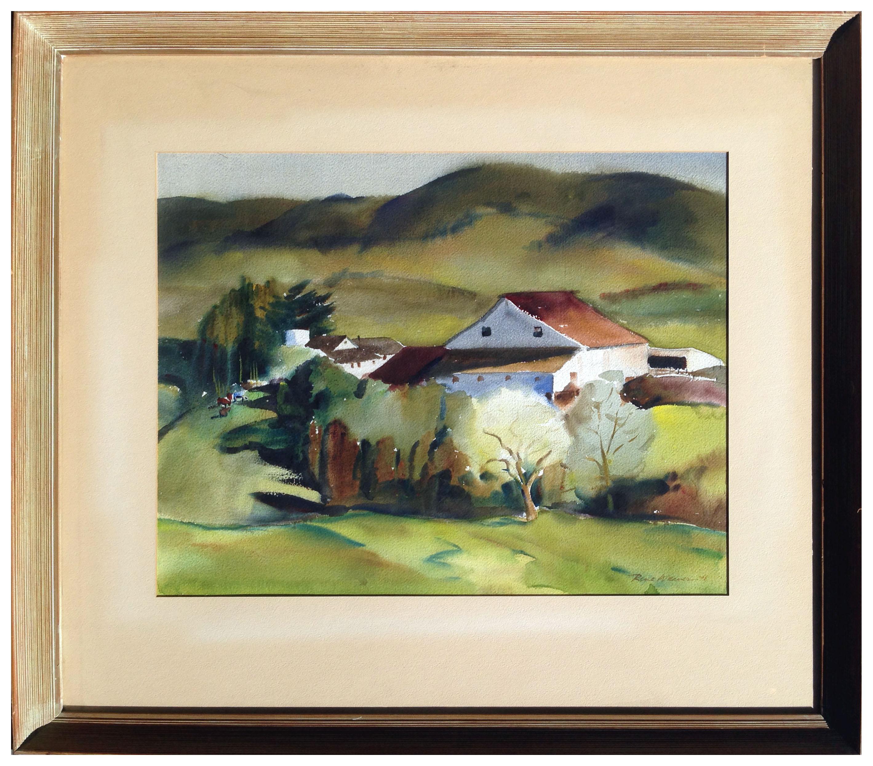 Mid Century Country House Landscape