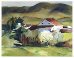 Mid Century Country House Landscape