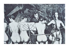 Surreale figurative Radierung „Metamorphosis“