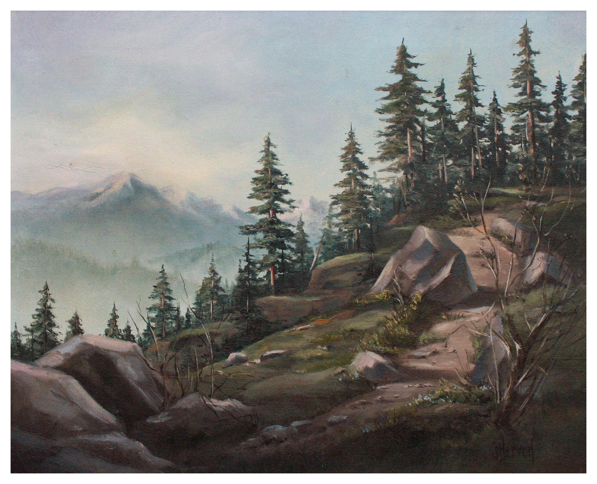 Pacific Northwest Mountain Landscape  - Painting by Jean Herron
