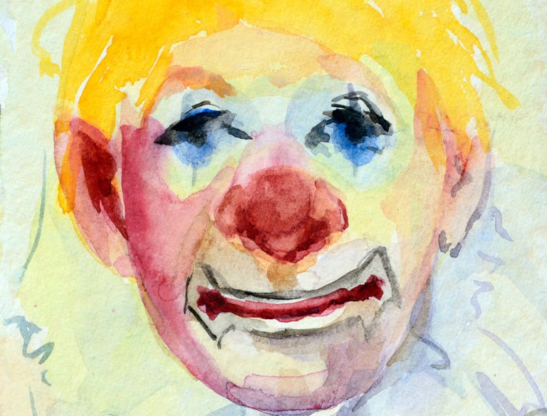 Clown Portrait #8 - American Impressionist Art by Marjorie May Blake