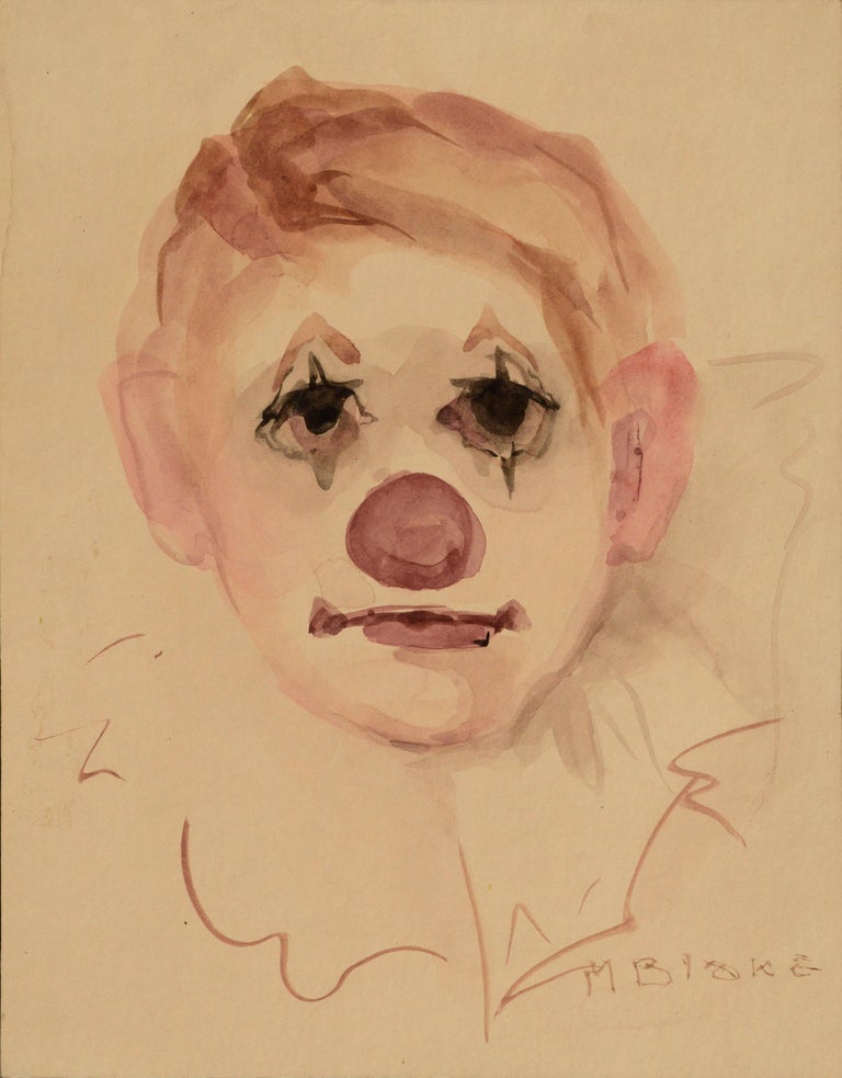 Marjorie May Blake Figurative Art - Clown Portrait #10