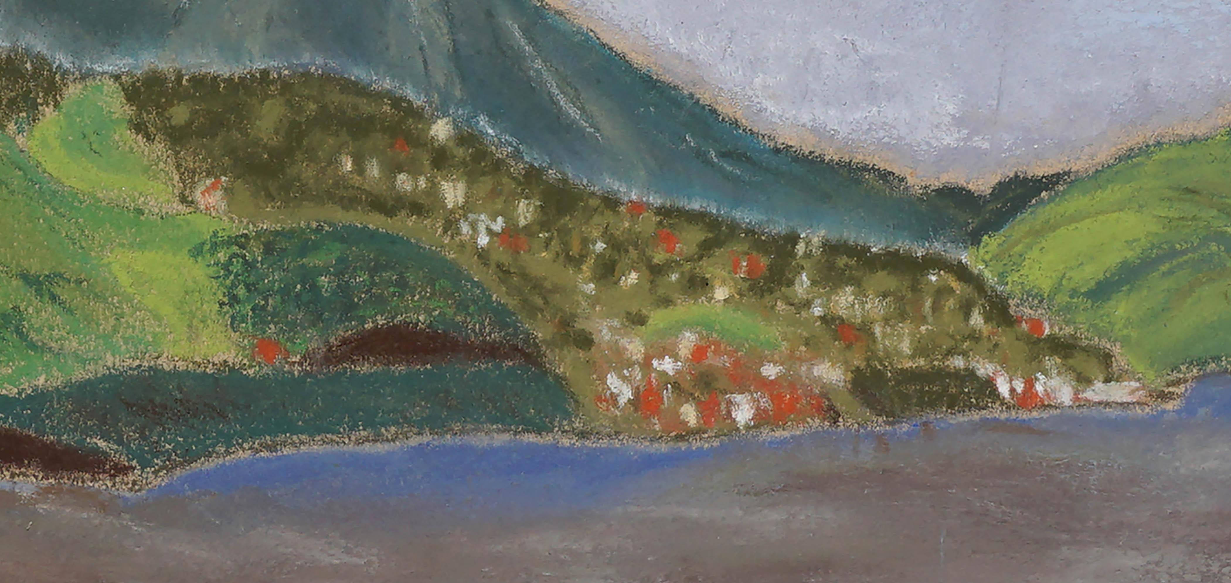 Paysage de l'île de Catalina, Avalon, fin du XIXe siècle - Impressionnisme américain Painting par Guy Bedford
