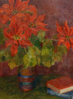 Mid Century Poinsettia Still Life
