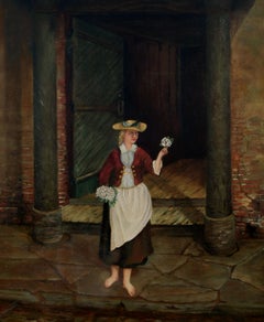 The Flower Seller - Late 19th Century Figurative