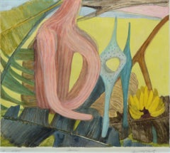 Modern Tropical Abstract -- "Spires II"