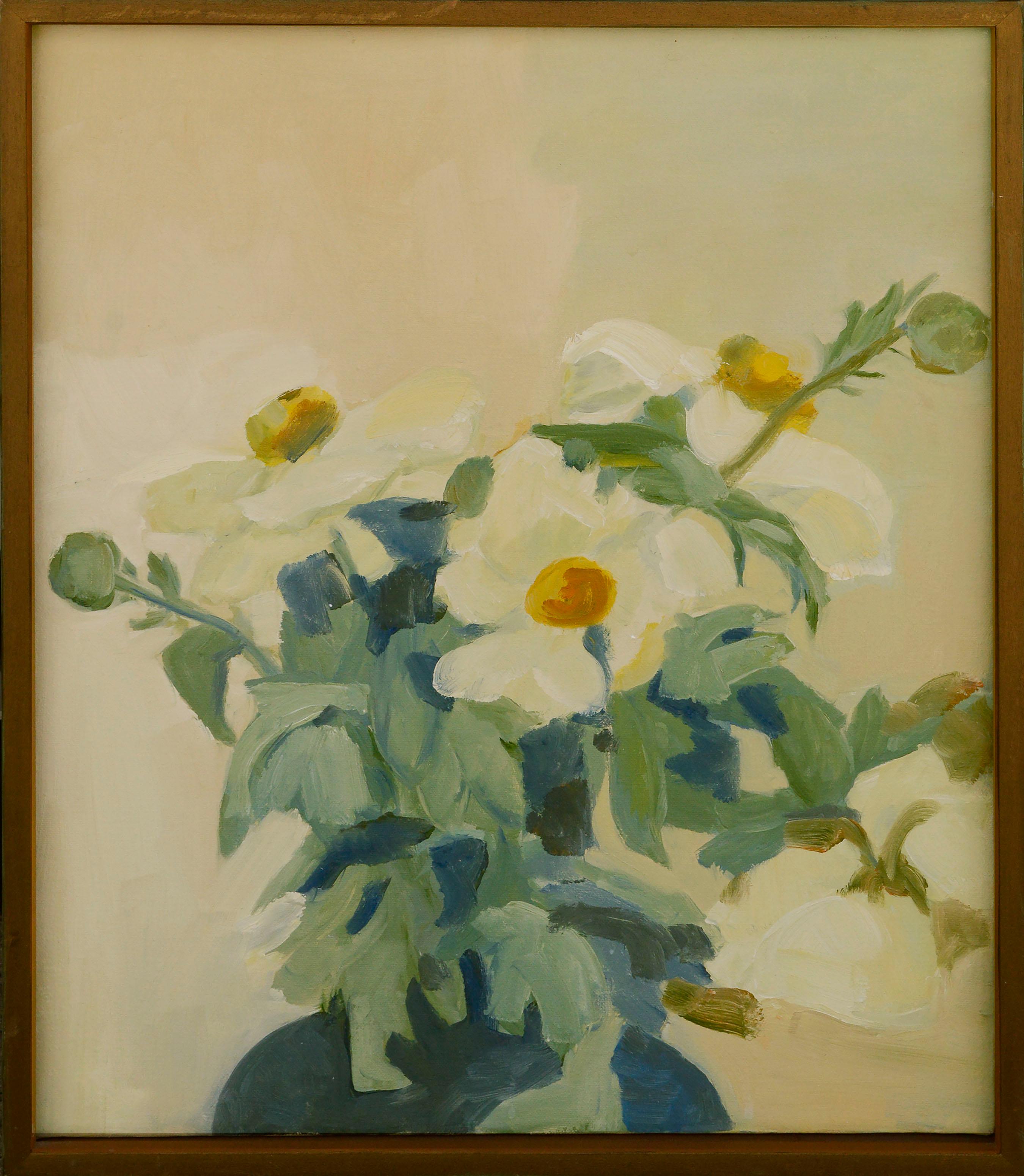 Josephine Guerra  Still-Life Painting - Matilija Poppies Botanical Still Life 