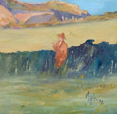 Early 20th Century French Landscape -- Home On The Coast Brittany