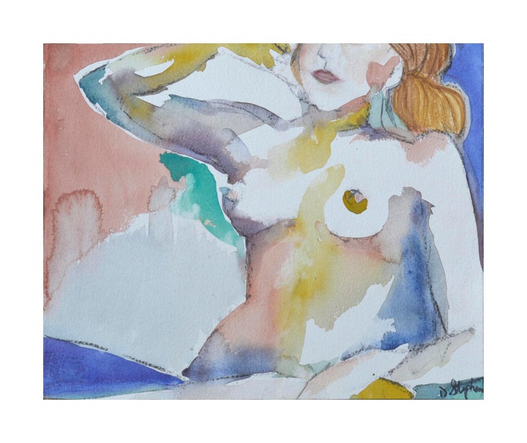 Modernist Reclining Nude - Art by David Stephens