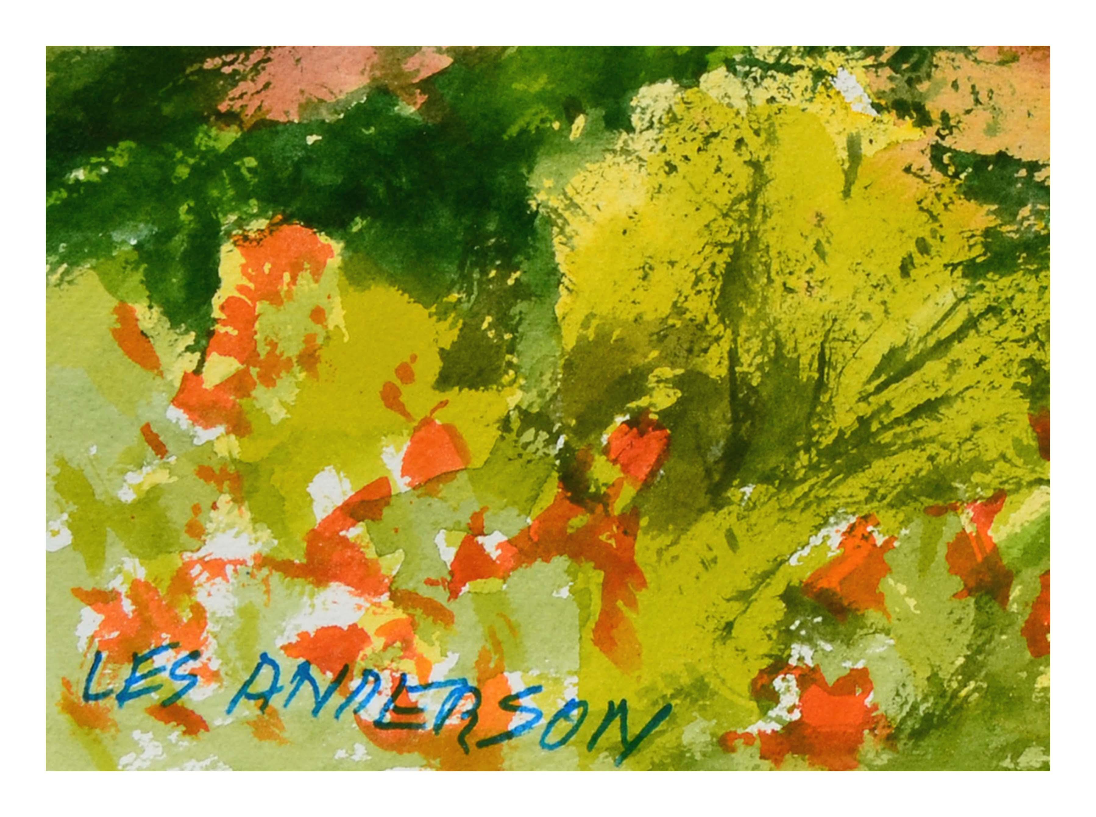 New Brighton Eucalyptus Landscape  - American Impressionist Art by Les Anderson