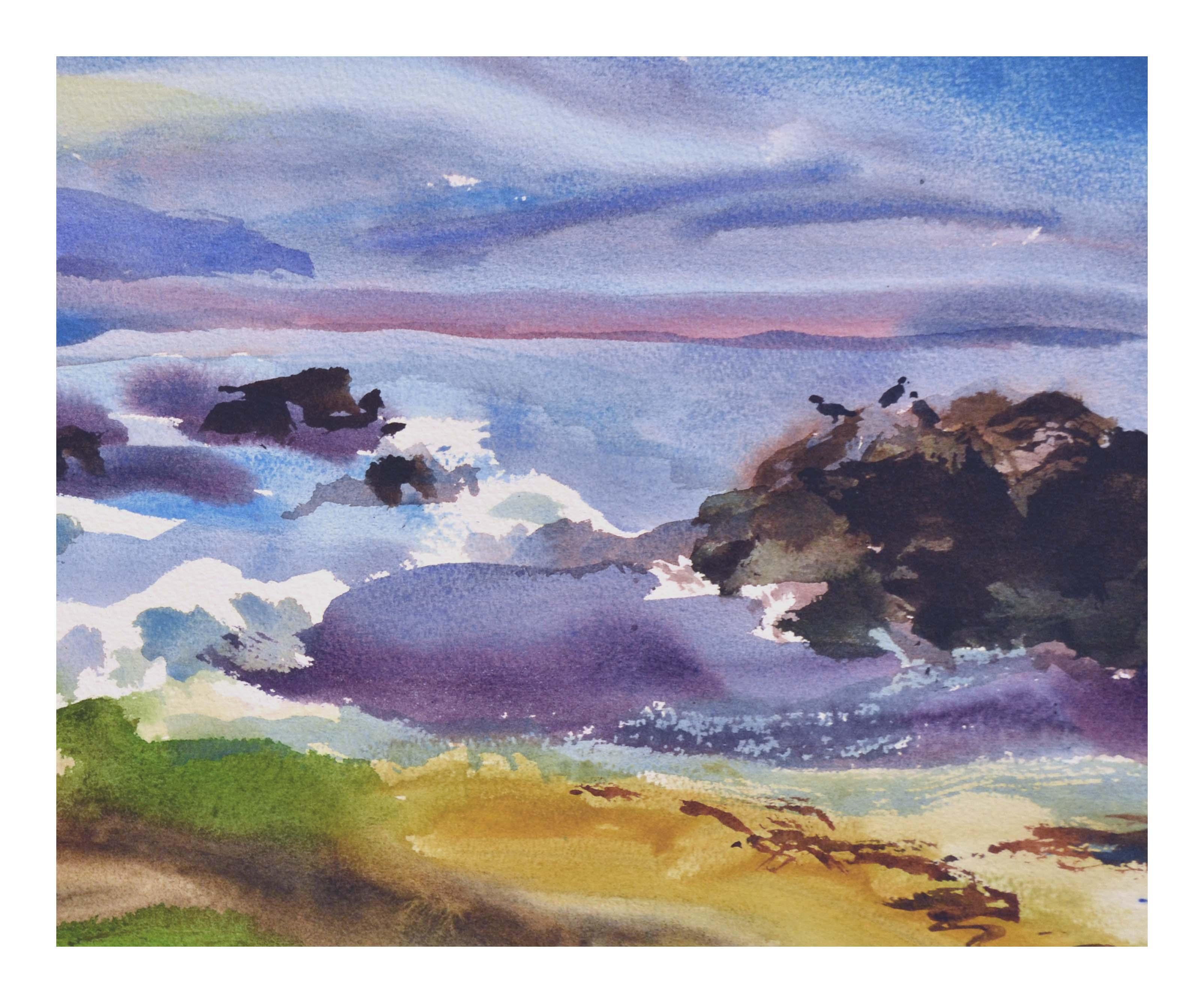 Paysage de la côte violette - Art de Les Anderson