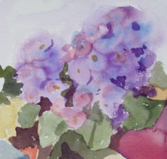 Primroses and Fruit Still Life