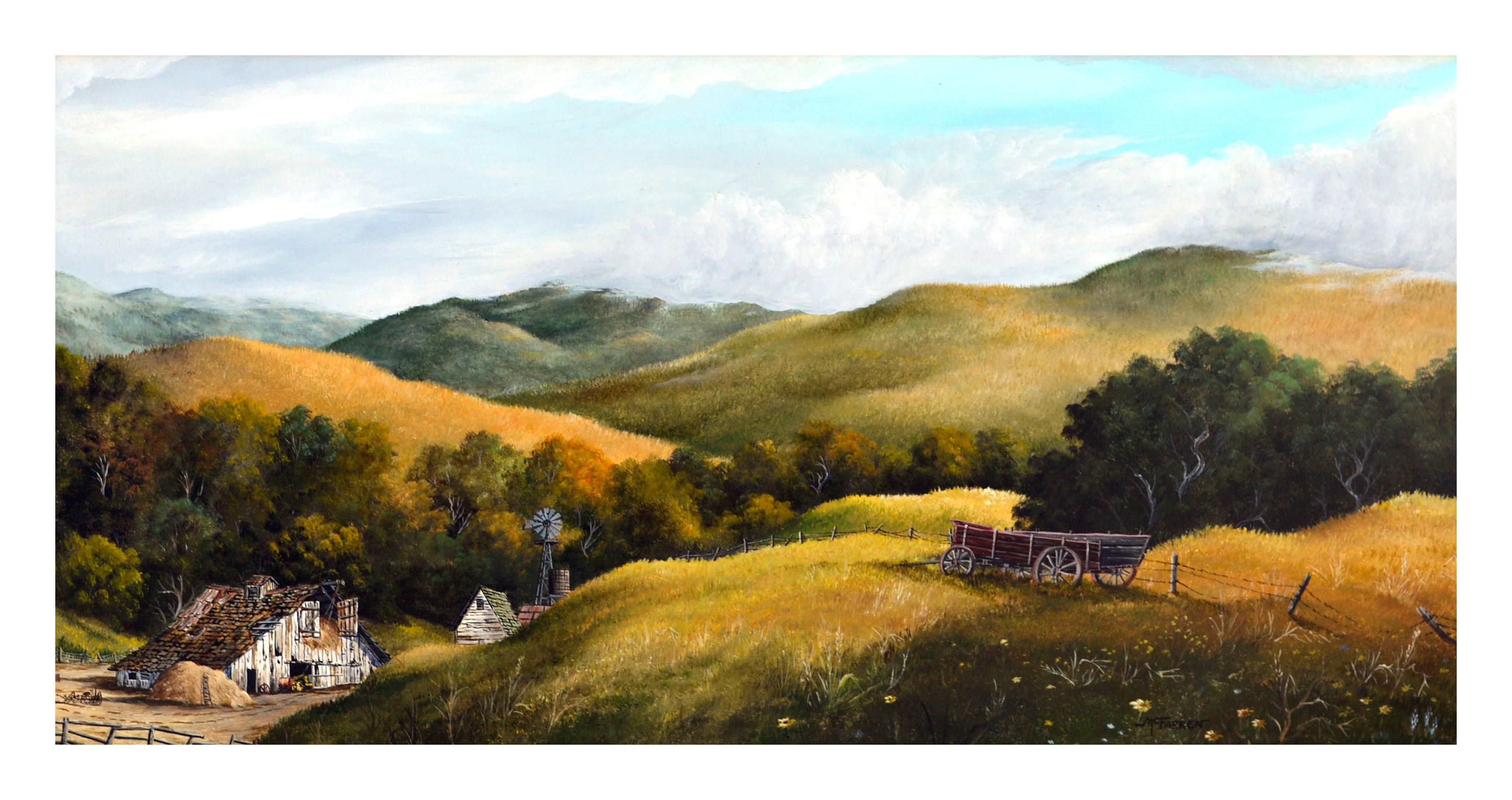 A Mendocino Morning Landscape - Painting by Robert F. McFarren
