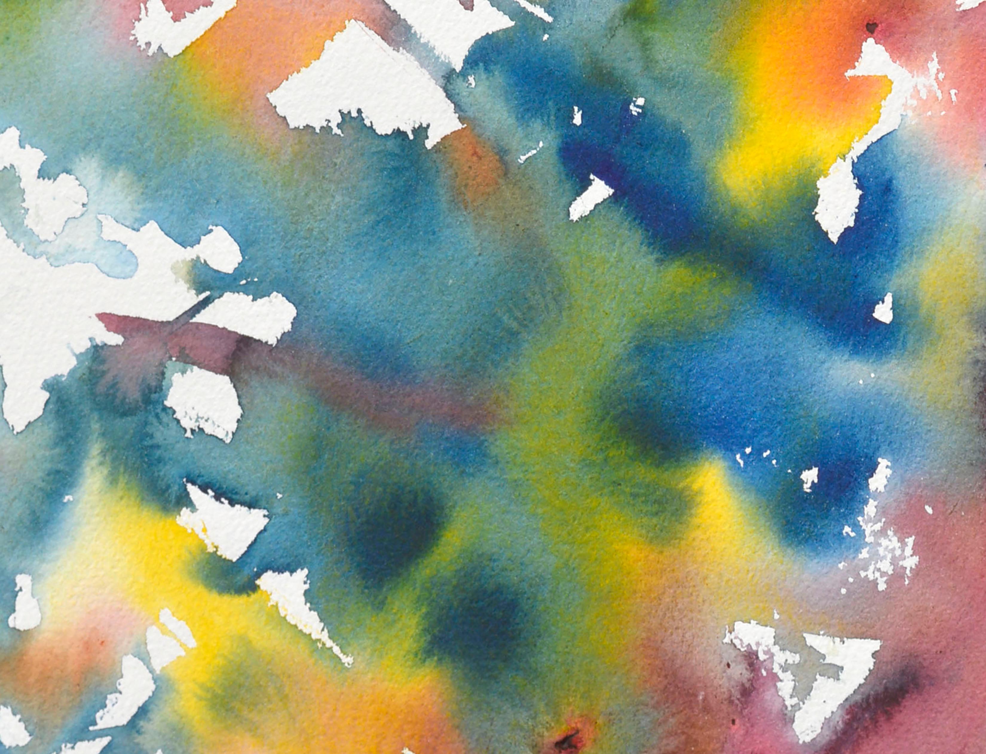 Tie Dye Abstract Watercolor - Abstract Expressionist Art by Les Anderson