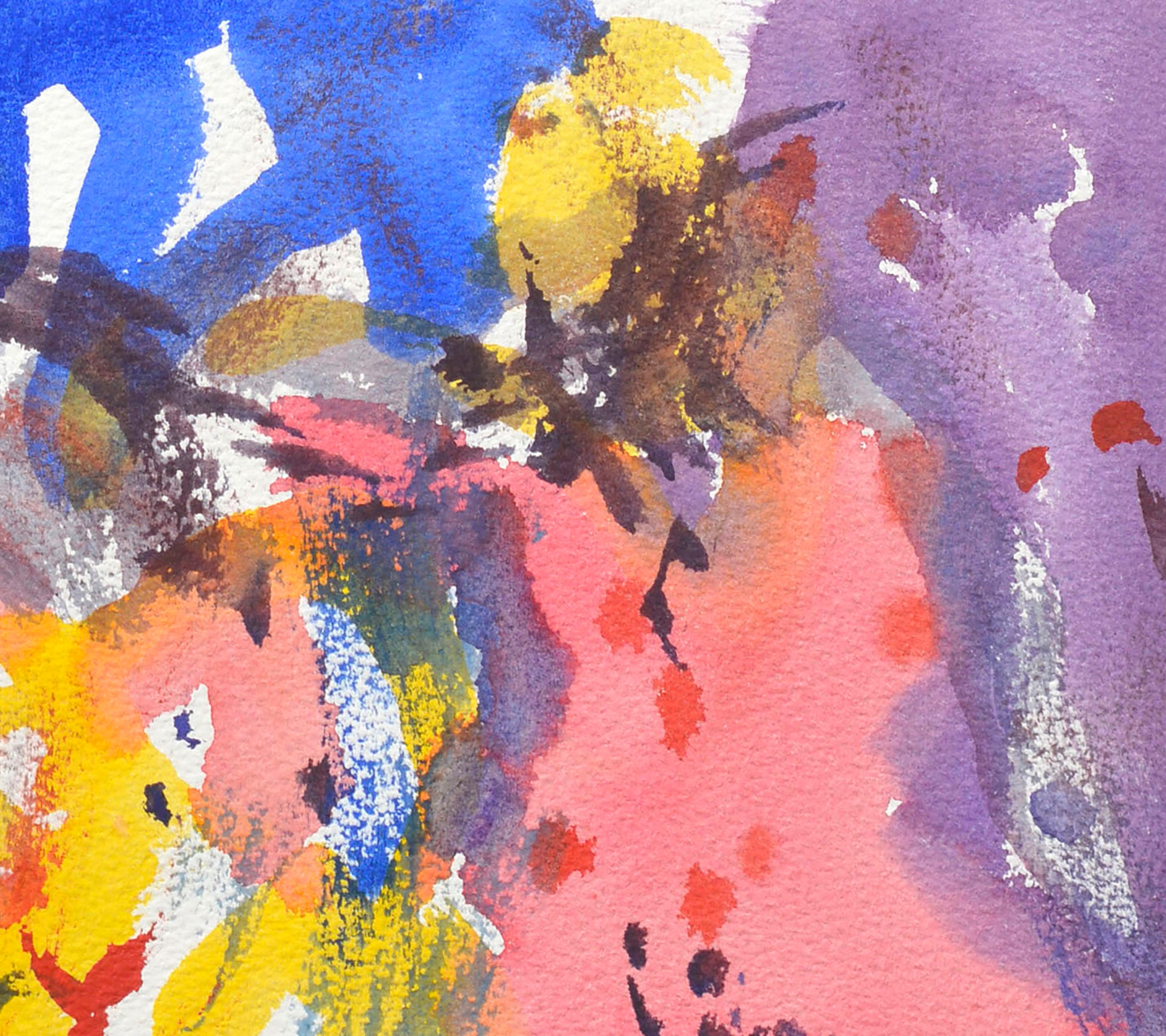 Colorful Abstract Watercolor For Sale 1