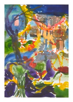 Abstract Cityscape Watercolor